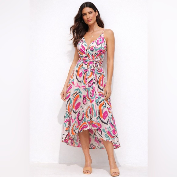 She + Sky Dresses & Skirts - She + Sky Vibrant Multicolor Maxi Dress